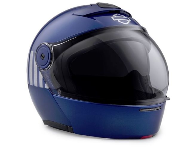 Front view of myer j08 modular helmet blue