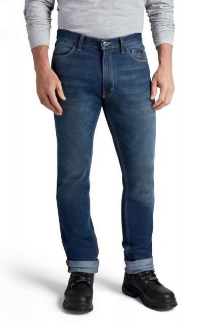 Front view of mens fxrg armalith denim jeans