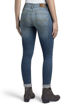 Back view of womens skinny mid rise jeans