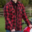 Picture of Men's Axe Checkered Long Sleeve Riding Shirt - Red 