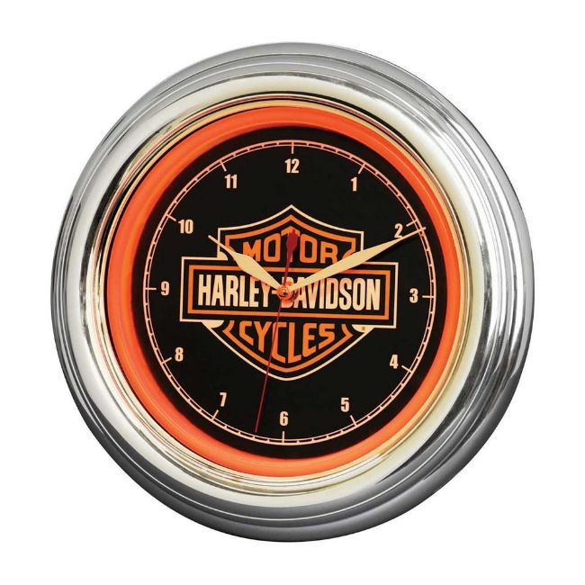 Picture of H-D Bar & Shield LED Clock