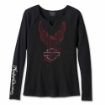 Picture of Women's Flying Eagle Long Sleeve Thermal Knit Top - Black Beauty